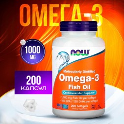 NOW Omega-3 Fish Oil /1000mg/ 200soft