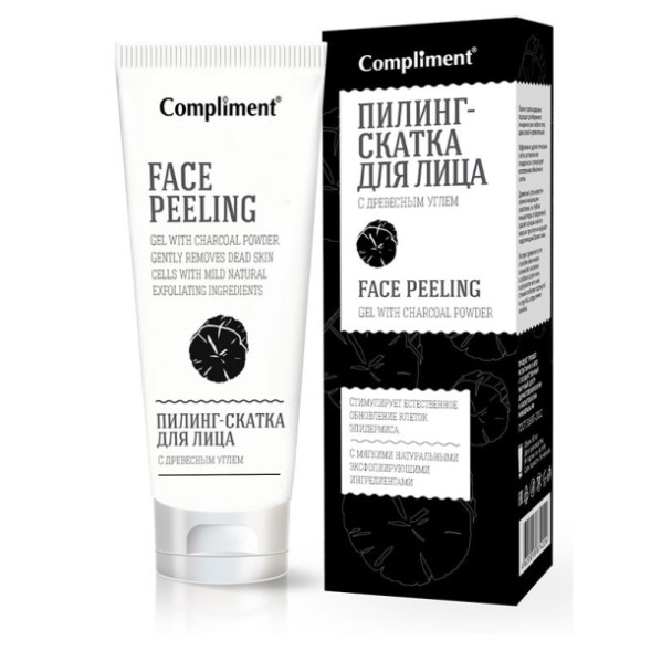 Пилинг-скатка для лица с углем Compliment